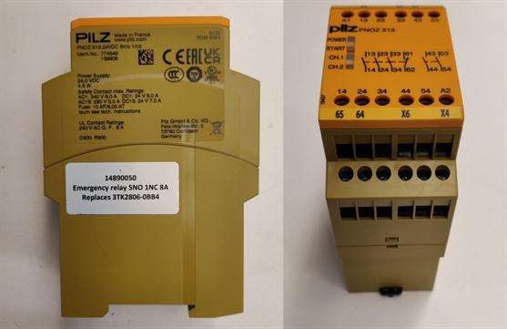 Emergency relay 5NO 1NC 8A