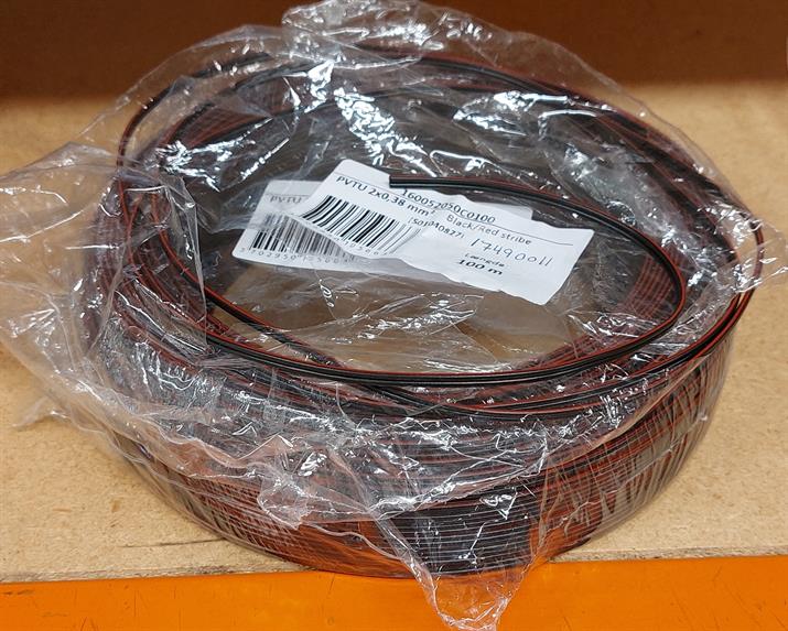 Twin cable PVTAU  2x0,38mm2 red/black